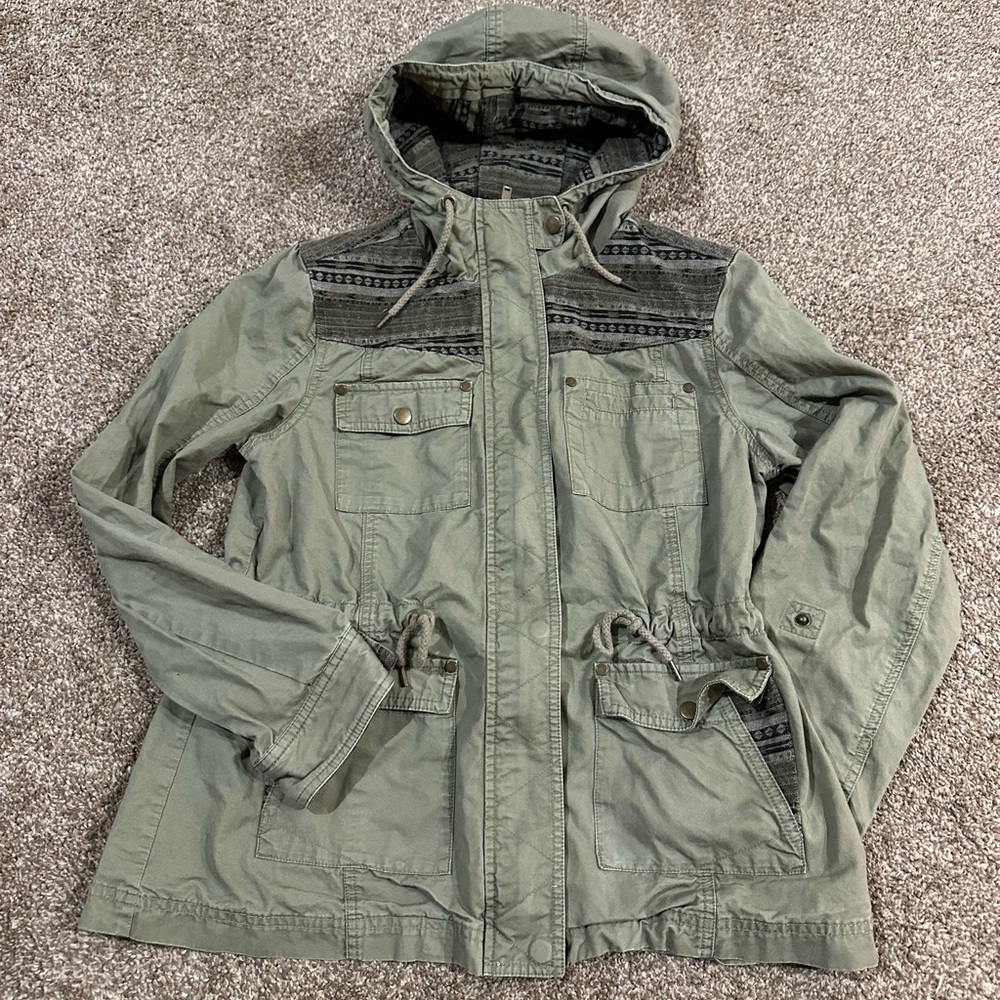 American Rag Olive Patterned Jacket - image 1